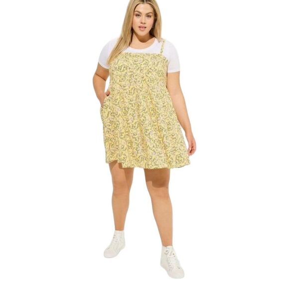 NEW TORRID Plus Size Mini Challis Sleeveless Tinted Roses Sundress. - Picture 7 of 16